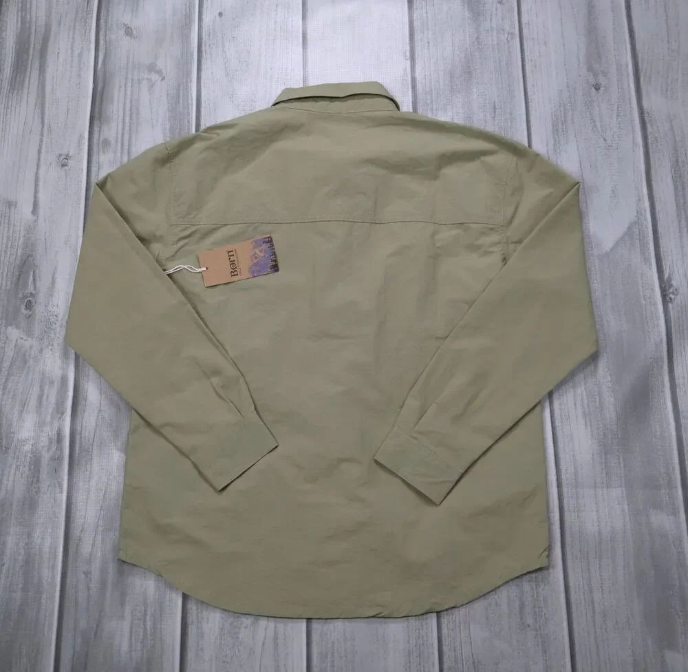 NEW Børn (Born) Outdoors Women's Button Down Shirt Olive Green 100% Nylon - Picture 8 of 10